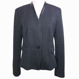 Classiques Entier Black White Tweed Blazer Lady Jacket M